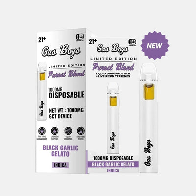 LIMITED EDITION: BLACK GARLIC GELATO THCA Disposable Vape 1g Indica (6ct)