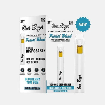 LIMITED EDITION: BLUEBERRY YUM YUM THCA Disposable Vape 1g Indica Hybrid (6ct)