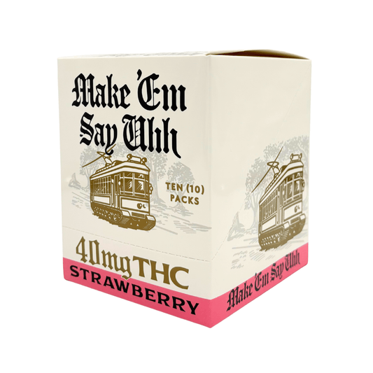 Make Em Say Uhh Strawberry 40mg D9 THC 8ct - Box of 10 - Tree Spirit Wellness