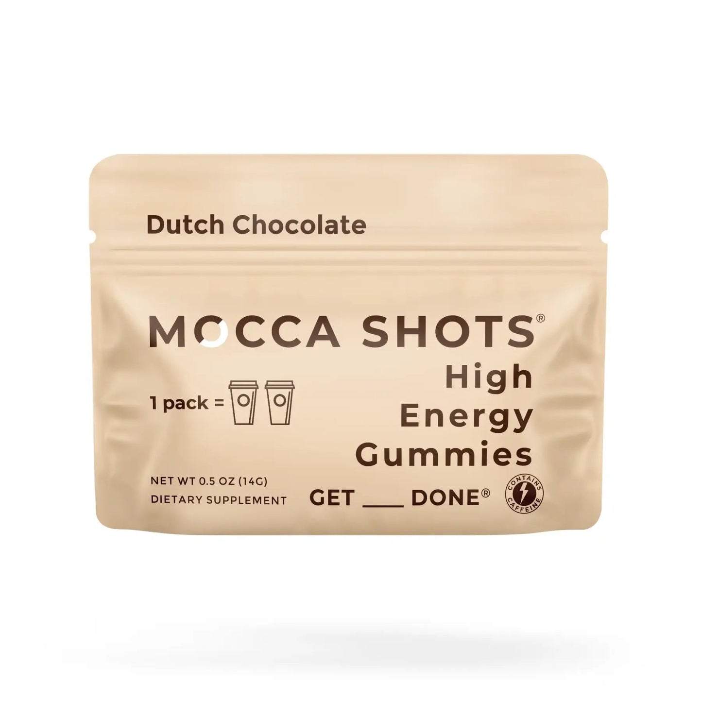 Mocca Shots High Energy Gummies with Caffeine Dutch Chocolate (12Pack) - Tree Spirit Wellness