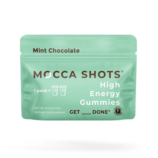 Mocca Shots High Energy Gummies with Caffeine Mint Chocolate (12Pack) - Tree Spirit Wellness