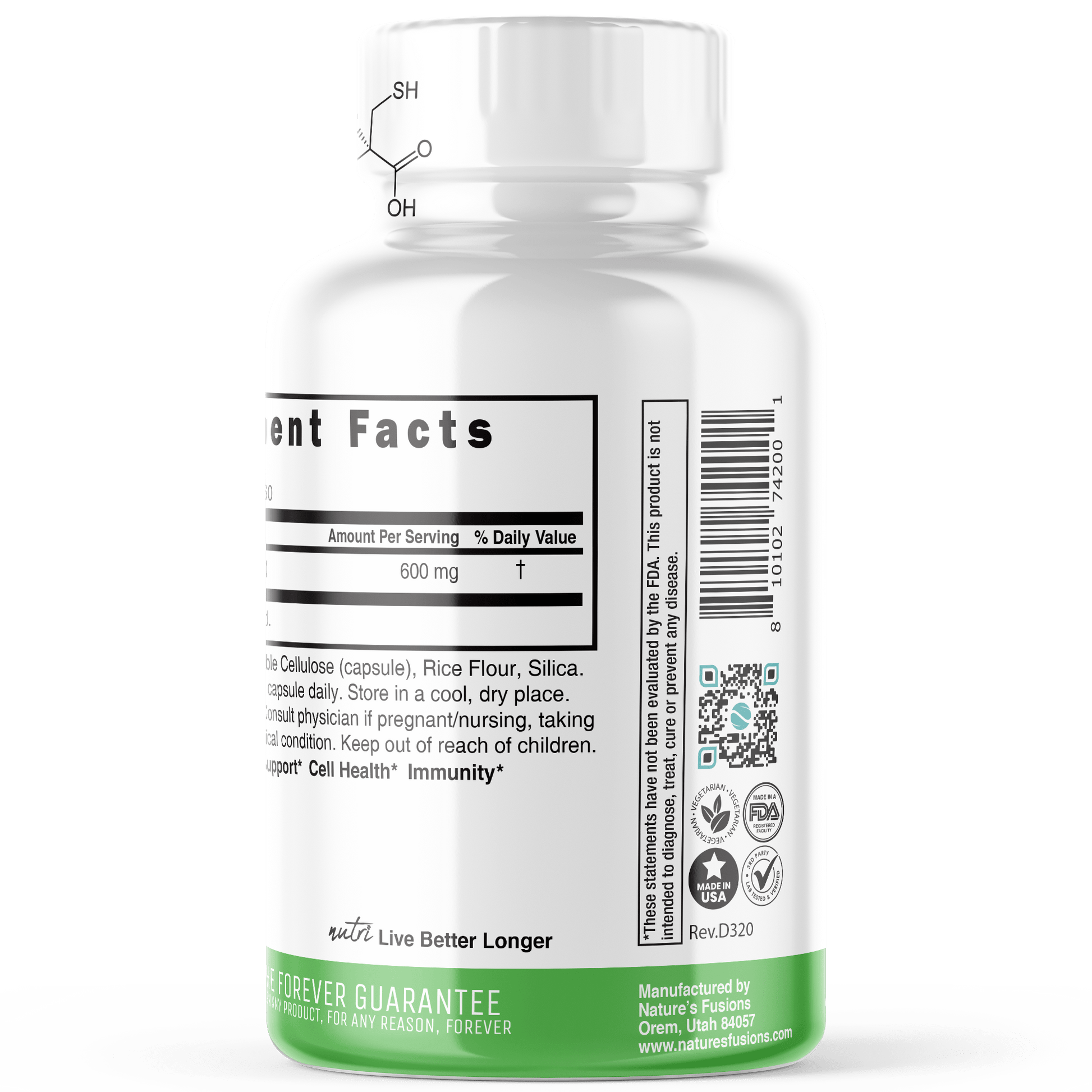 N-Acetyl L-Cysteine - 600mg - Tree Spirit Wellness