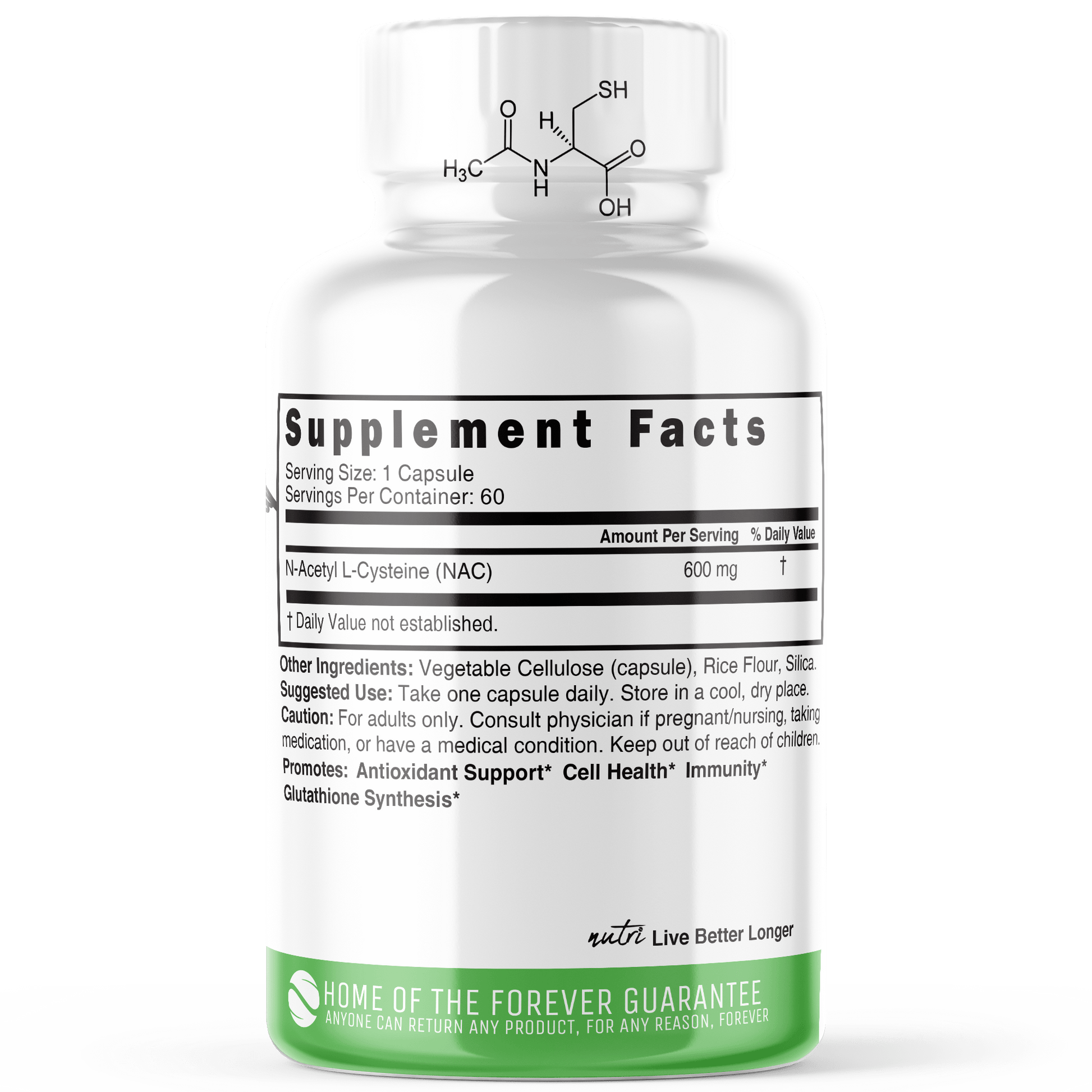 N-Acetyl L-Cysteine - 600mg - Tree Spirit Wellness