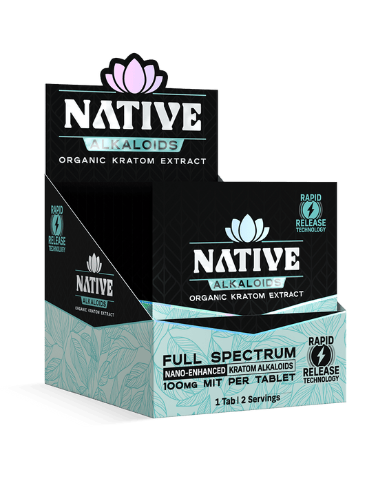 Native Alkaloids Natural Flavor 100mg 1 pk TAB (20pk DISPLAY CASE) - Tree Spirit Wellness