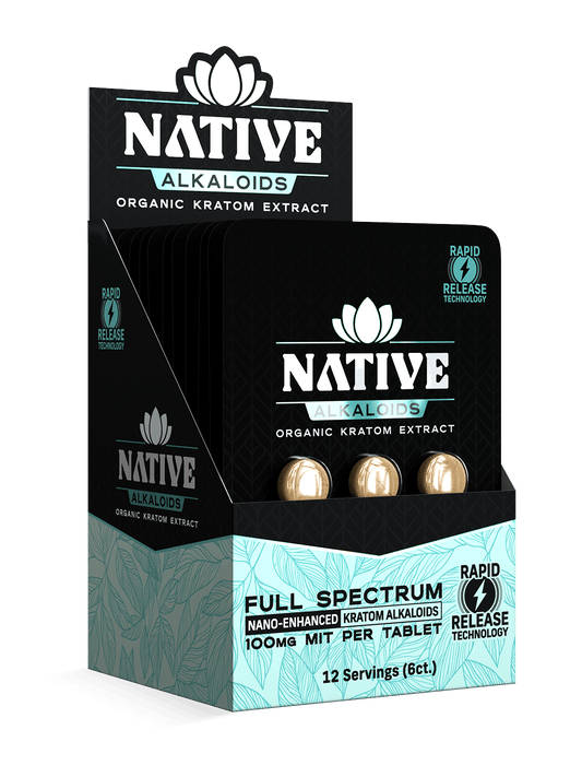 Native Alkaloids Natural Flavor 600mg 6 pk TABS (10pk DISPLAY CASE) - Tree Spirit Wellness