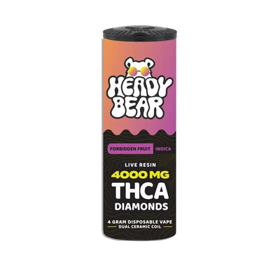 New! Heady Bear - THCA Diamonds - Forbidden Fruit Vape (Indica) 6pcs