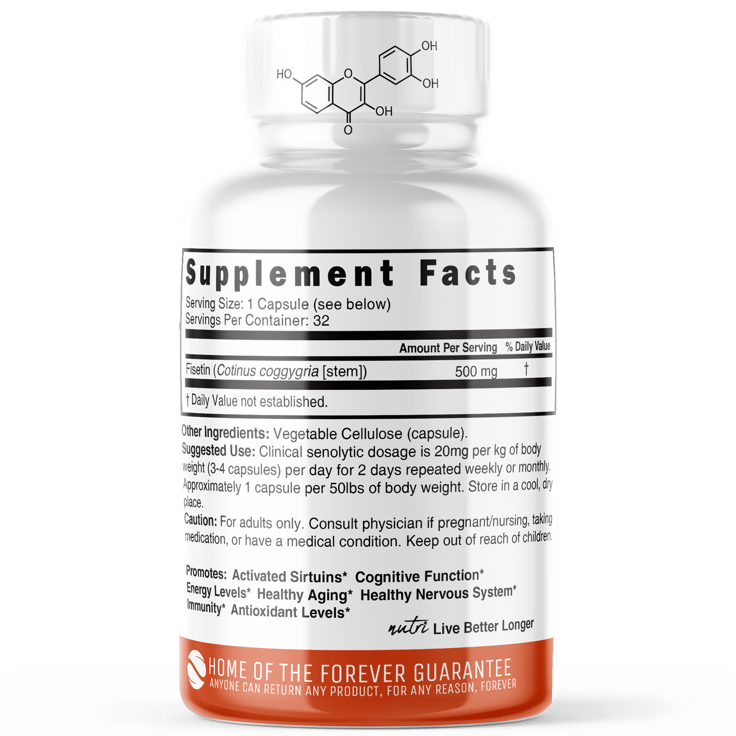 Fisetin 500 mg - 32ct - Essential oil - Tree Spirit Wellness