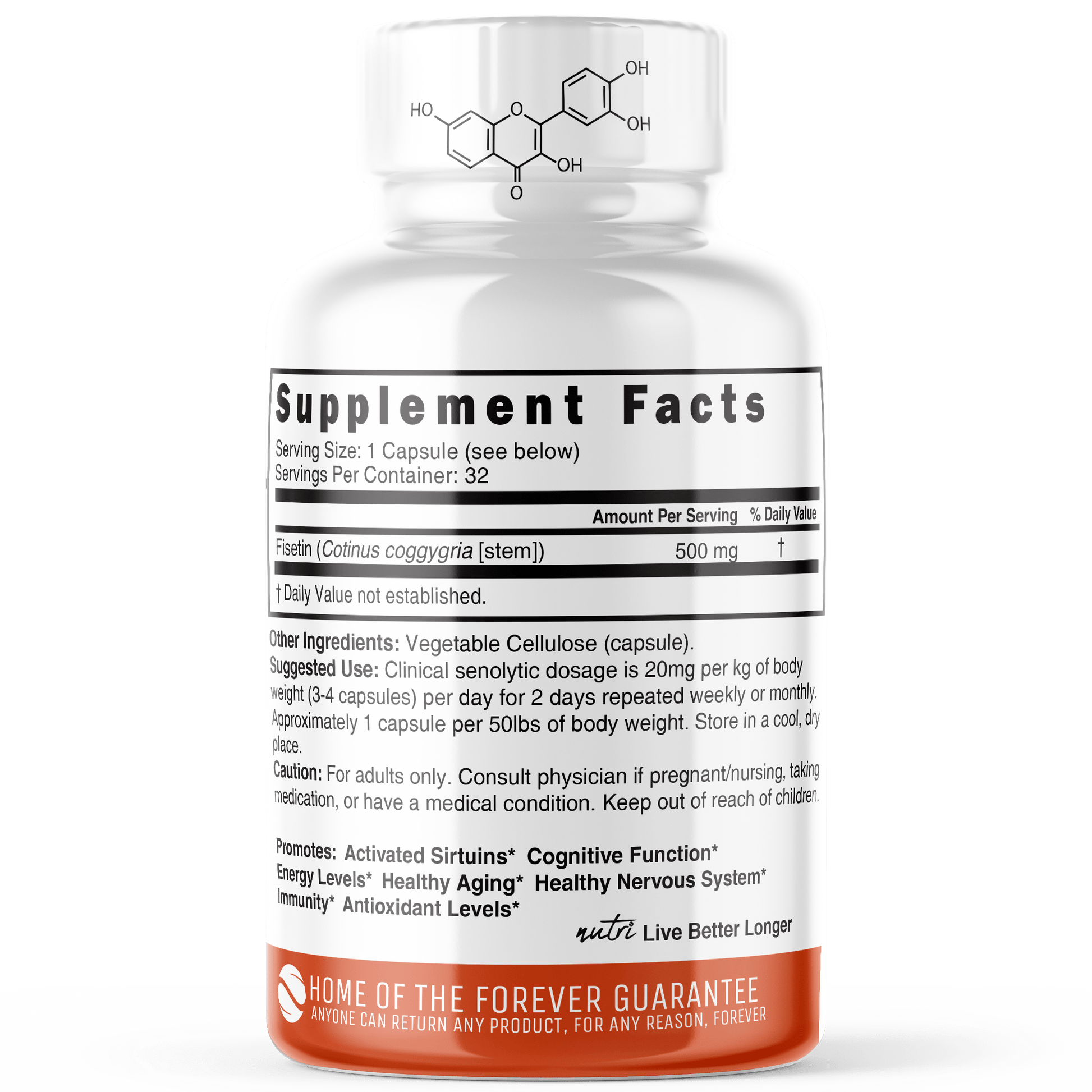 Fisetin 500 mg - 32ct - Essential oil - Tree Spirit Wellness