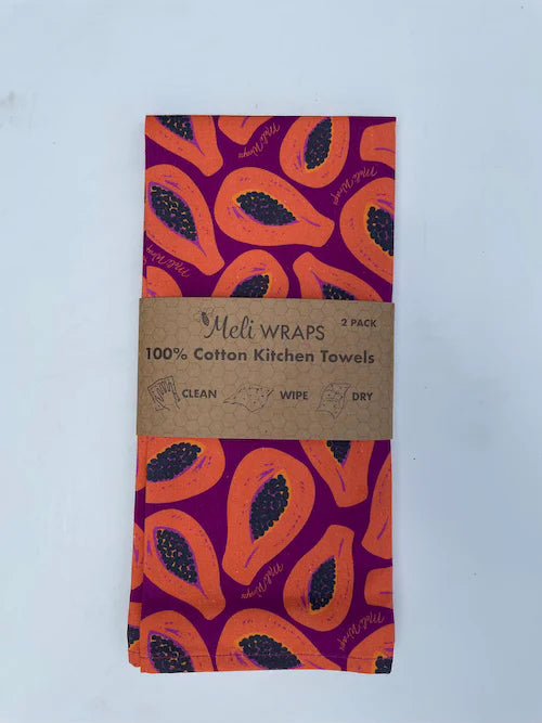 Papaya Case of 10 Kitchen Towels Sets (set includes 2 towels) - Tree Spirit Wellness