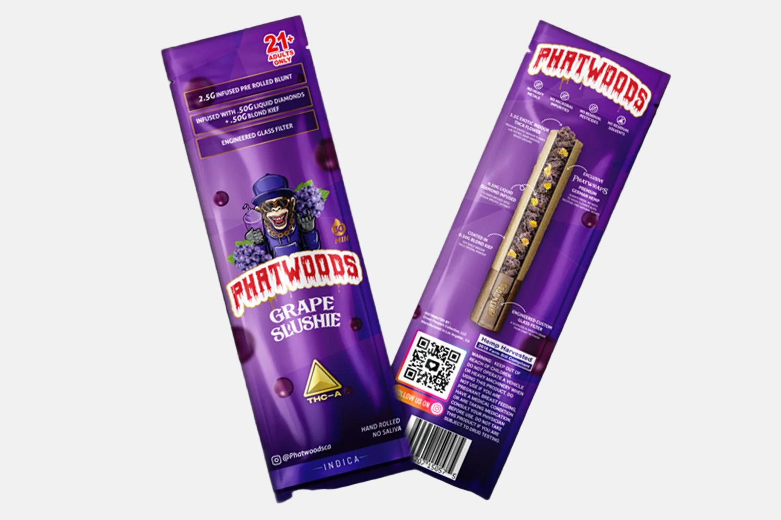 Phatwoods THCP Pre - Rolled Blunt 3.5g Indica - 20pk - Tree Spirit Wellness