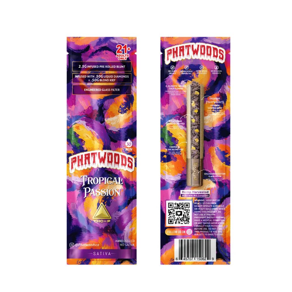 Phatwoods THCP Pre - Rolled Blunt 3.5g Sativa - 20pk - Tree Spirit Wellness