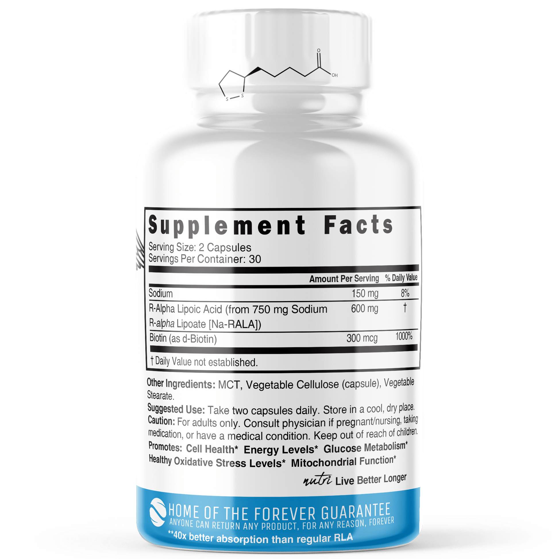 Nutri R Alpha (Lipoic Acid with Biotin) - Tree Spirit Wellness