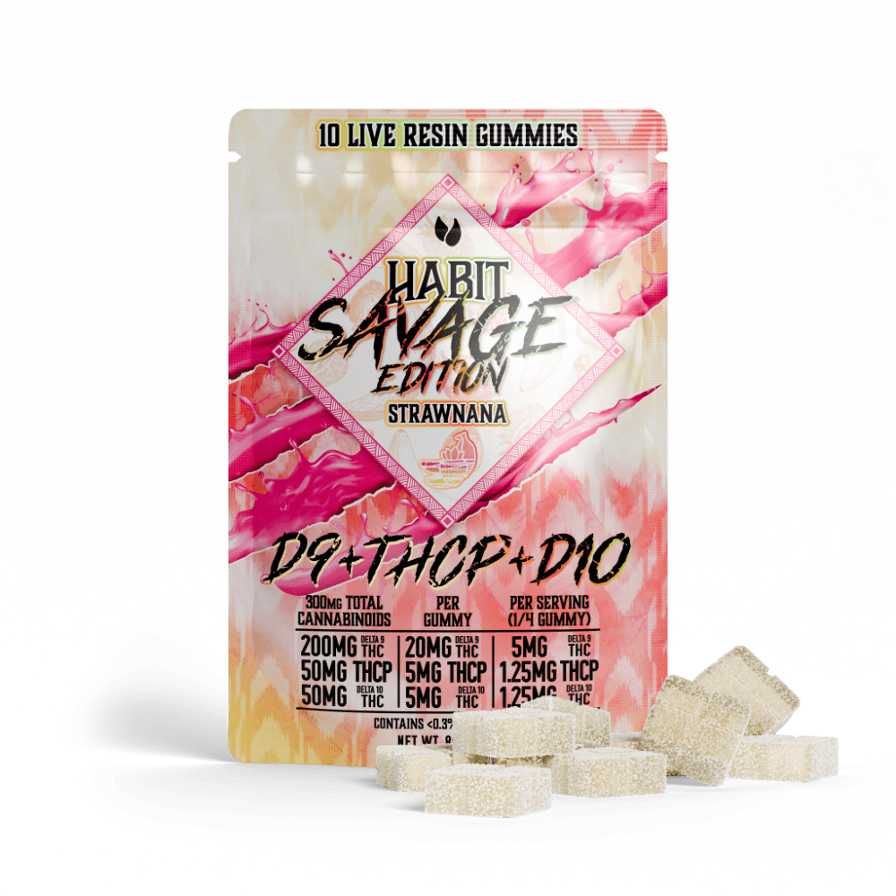 SAVAGE EDITION Delta 9+THCP+Delta 10 gummies Strawnana - Tree Spirit Wellness