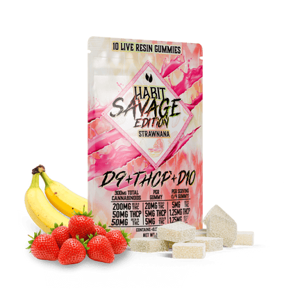 SAVAGE EDITION Delta 9+THCP+Delta 10 gummies Strawnana - Tree Spirit Wellness