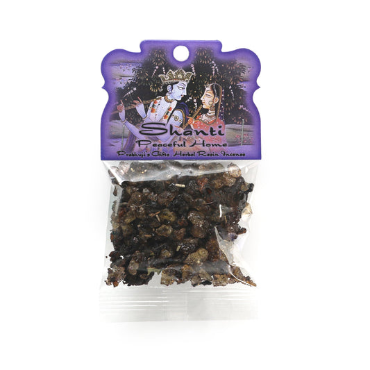 Prabhuji Resin Incense Shanti - Peaceful Home - 1.2oz bag
