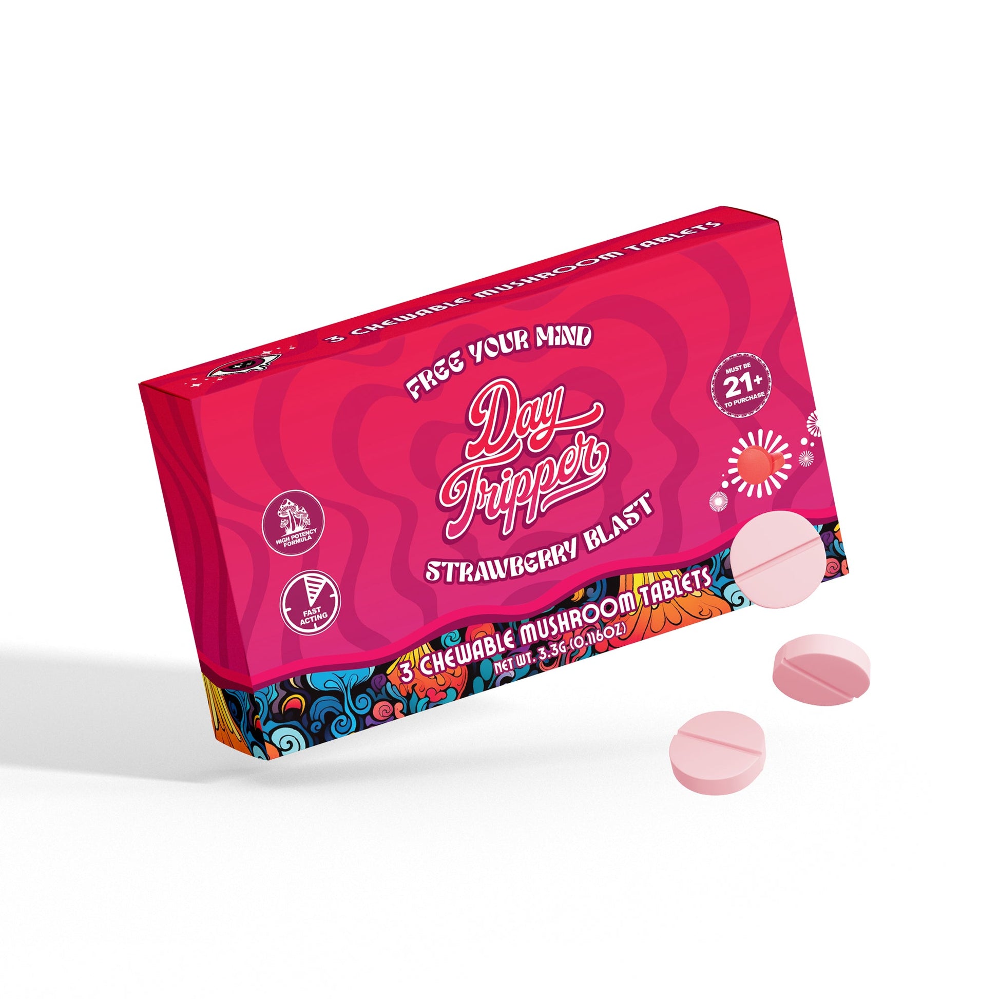 Strawberry Mushroom Tablets - Case of 10 - Tree Spirit Wellness