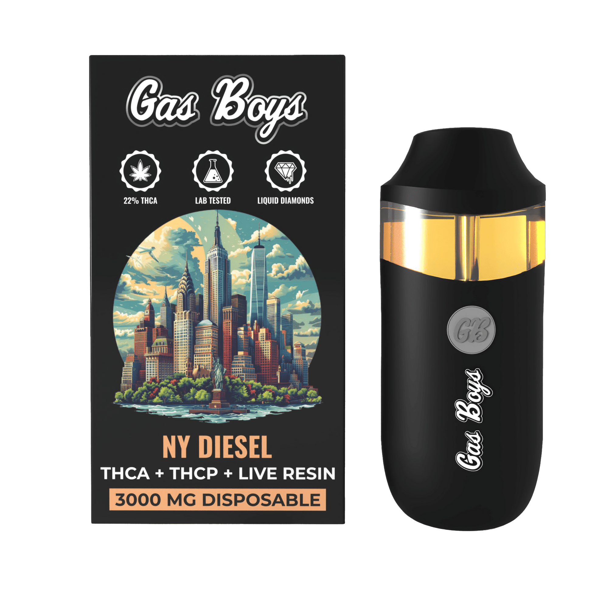 THCA 3G DISPOSABLE VAPE - NY Diesel - Sativa (6 DEVICES) - Tree Spirit Wellness