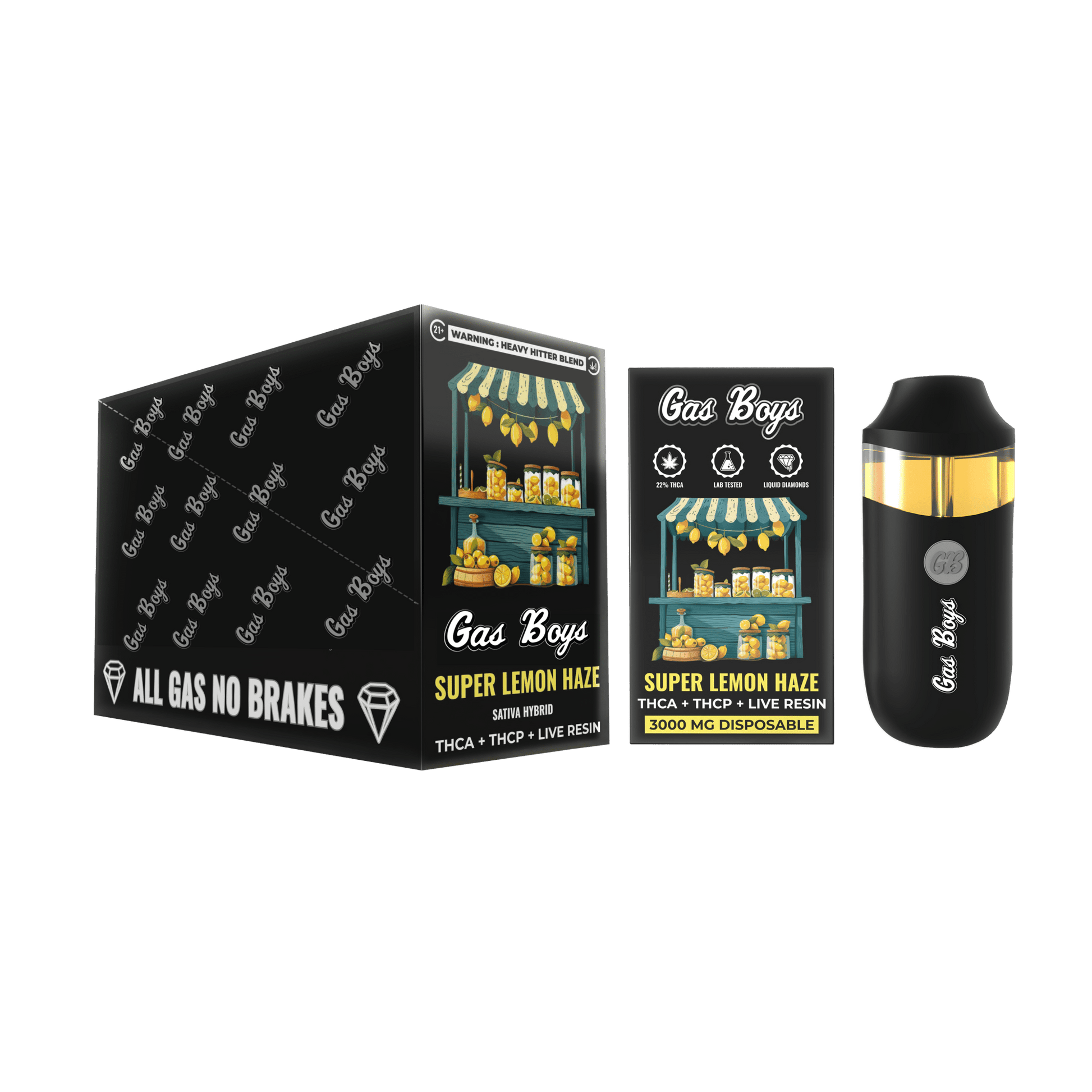 THCA 3G DISPOSABLE VAPE - Super Lemon Haze - Sativa Hybrid (6 DEVICES) - Tree Spirit Wellness