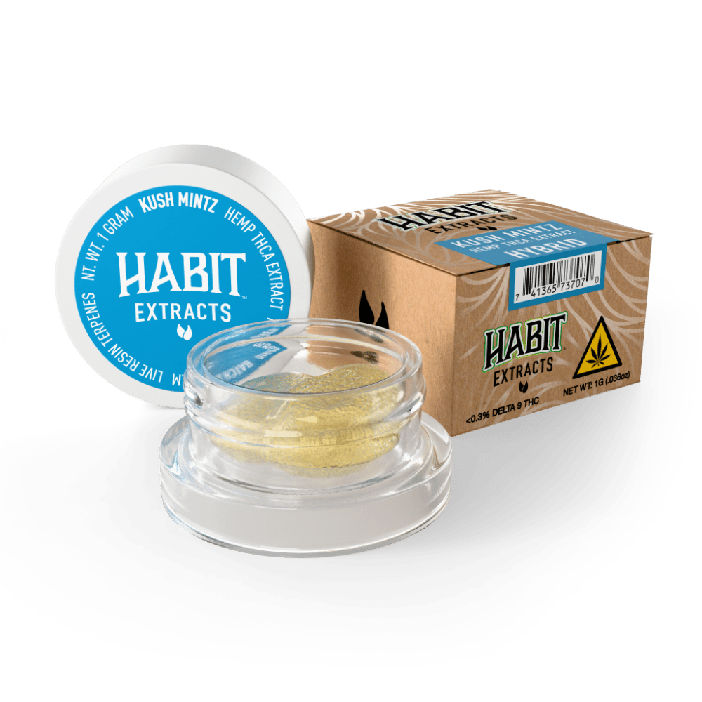 THCA Concentrate 1g Kush Mintz (Hybrid) 10pk display case - Tree Spirit Wellness