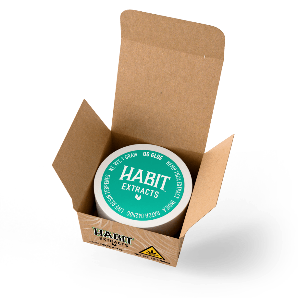 THCA Concentrate 1g OG Glue (Indica) 10pk display case - Tree Spirit Wellness