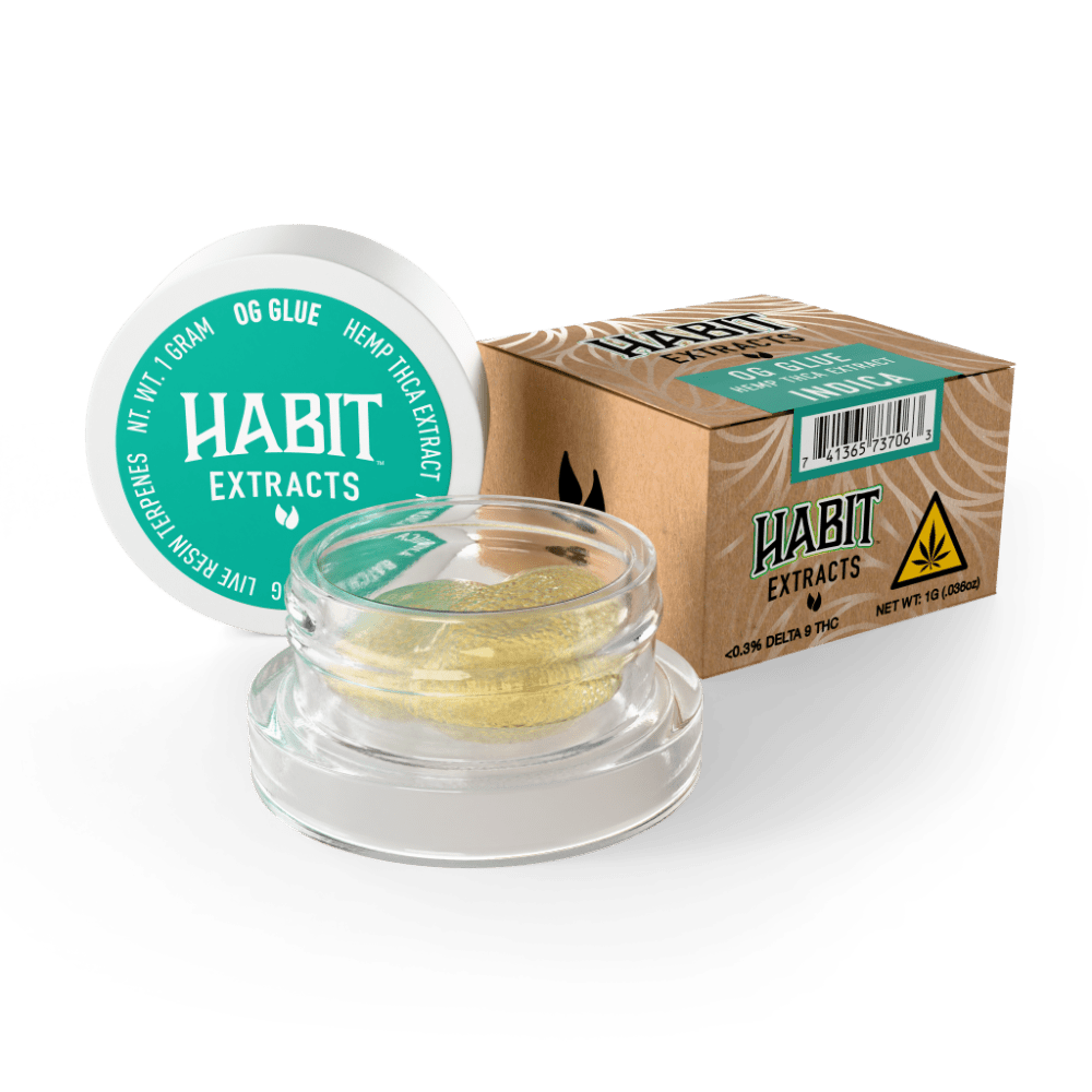 THCA Concentrate 1g OG Glue (Indica) 10pk display case - Tree Spirit Wellness