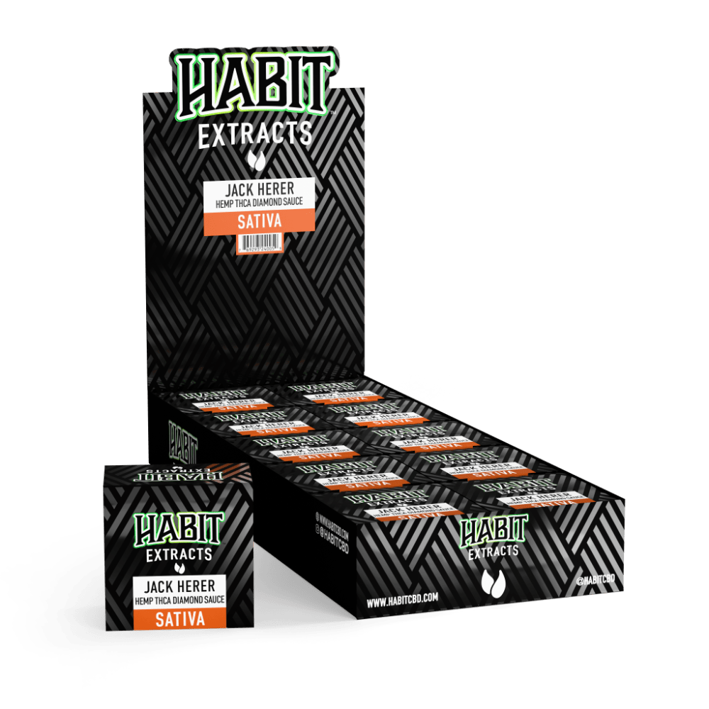 THCA Diamond Sauce Concentrate 1g Jack Herer (Sativa) 10pk display case - Tree Spirit Wellness