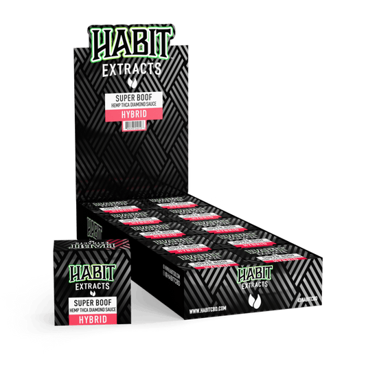 THCA Diamond Sauce Concentrate 1g Super Boof (Hybrid) 10pk display case - Tree Spirit Wellness