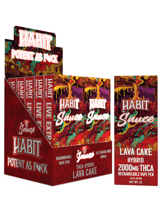 THCA Disposable Rechargeable Vape - Lava Cake 2g (Hybrid) 10pk - Tree Spirit Wellness