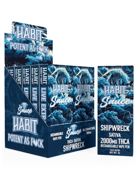 THCA Disposable Rechargeable Vape - Shipwreck 2g (Sativa) 10pk - Tree Spirit Wellness