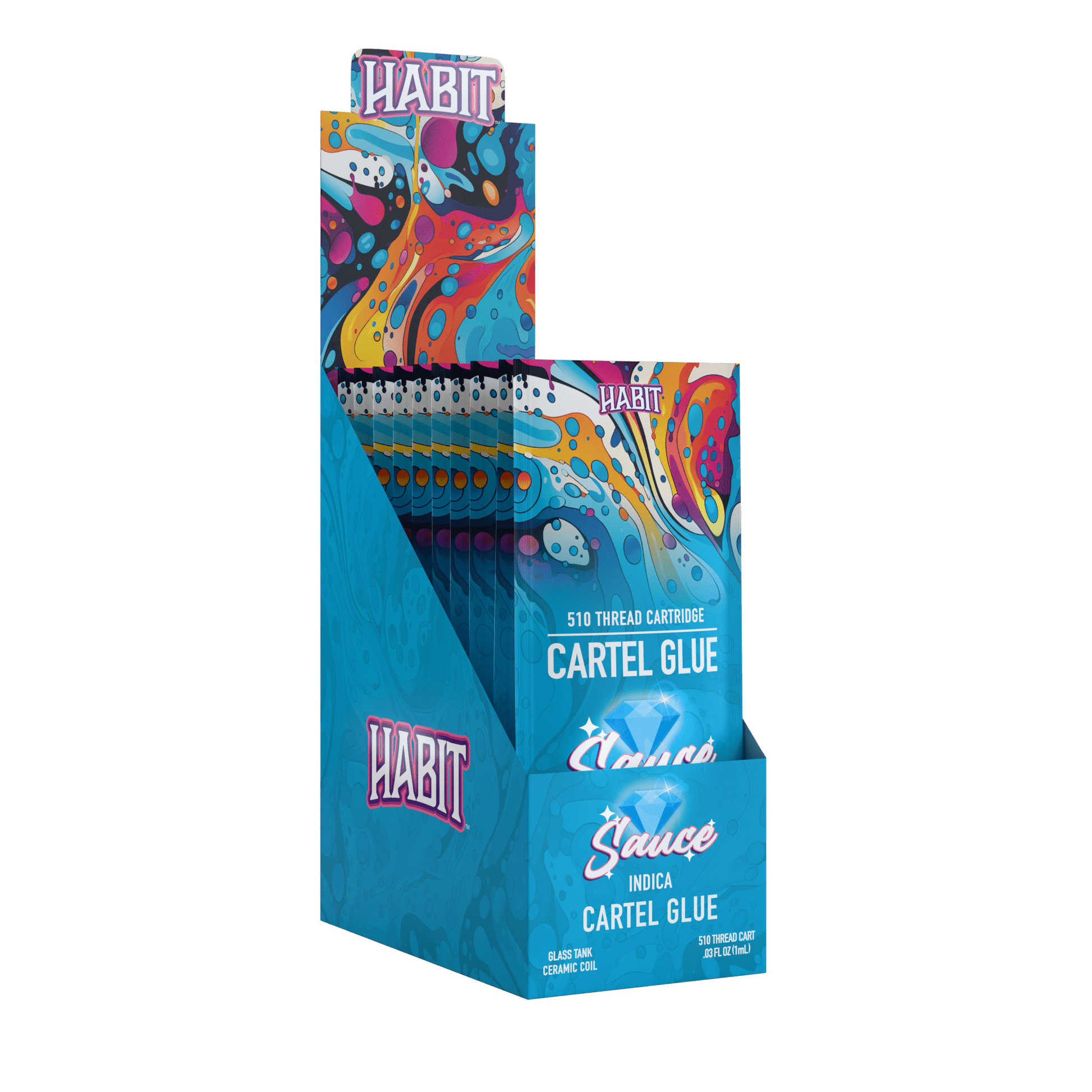 THCA Live Resin 510 Cartridge - Cartel Glue 1g (Hybrid) - 10 Pack - Tree Spirit Wellness