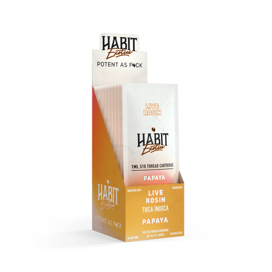THCA Live Rosin 510 Cartridge - Papaya 1g (Indica) - 10 Pack - Tree Spirit Wellness
