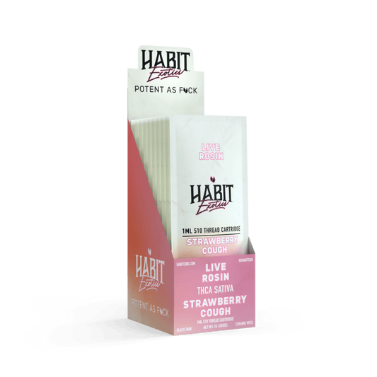 THCA Live Rosin 510 Cartridge - Strawberry Cough 1g (Sativa) - 10 Pack - Tree Spirit Wellness