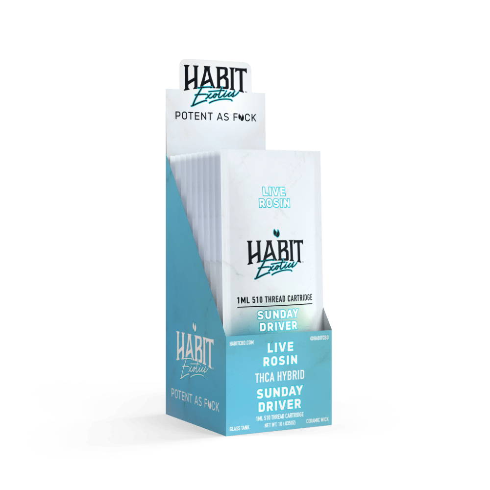 THCA Live Rosin 510 Cartridge - Sunday Driver 1g (Hybrid) - 10 Pack - Tree Spirit Wellness