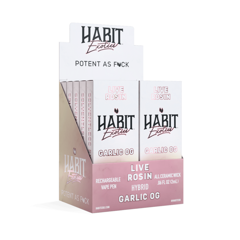 THCA Live Rosin Rechargeable Vape - OG Garlic 2g (Hybrid) - 10 Pack - Tree Spirit Wellness