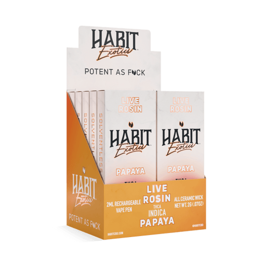 THCA Live Rosin Rechargeable Vape - Papaya 2g (Indica) - 10 Pack - Tree Spirit Wellness