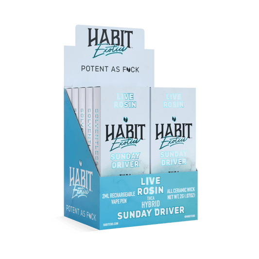 THCA Live Rosin Rechargeable Vape - Sunday Driver 2g (Hybrid) - 10 Pack - Tree Spirit Wellness