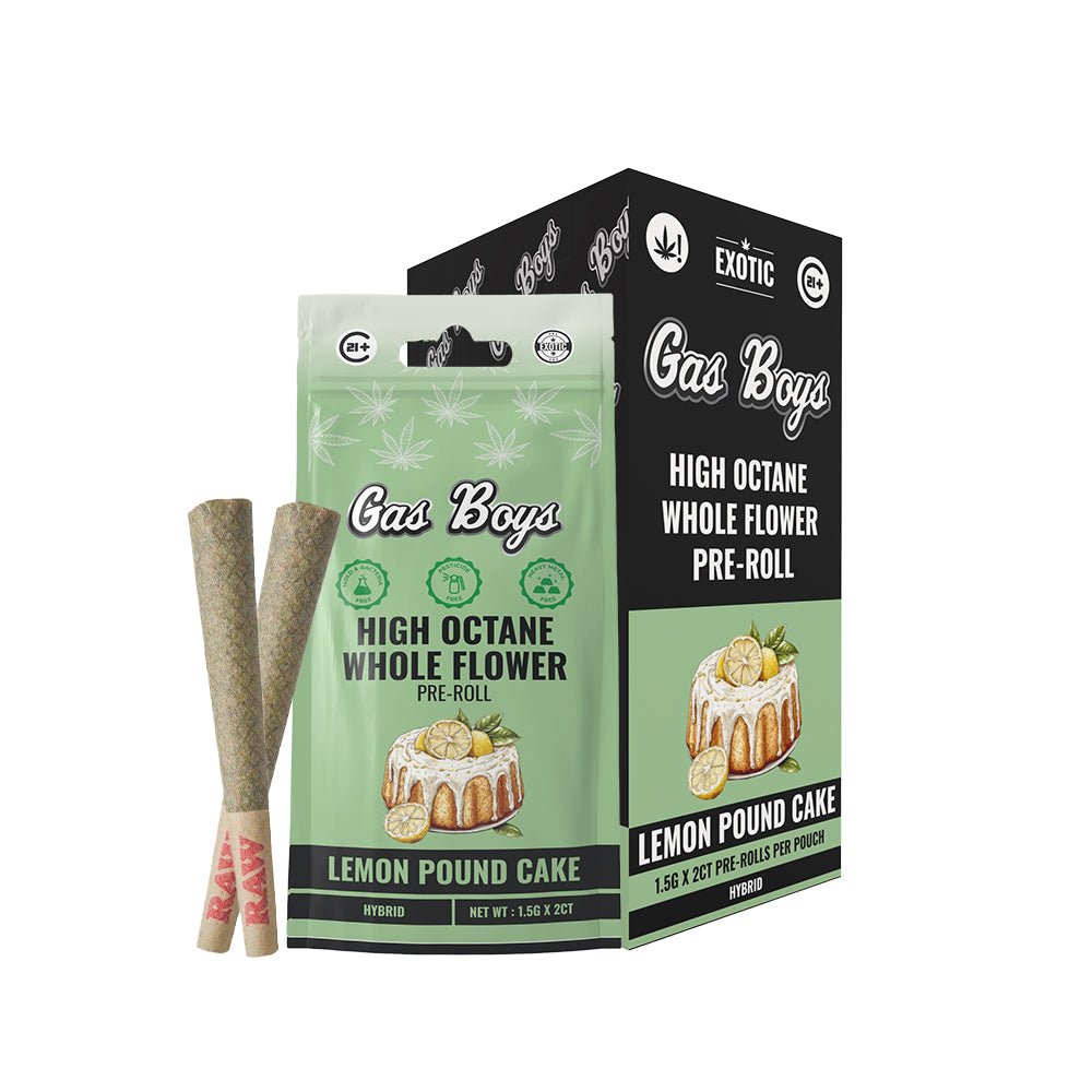 THCA Whole Flower PRE - ROLL Lemon Pound Cake Display Box - Hybrid (10ct pouches) - Tree Spirit Wellness