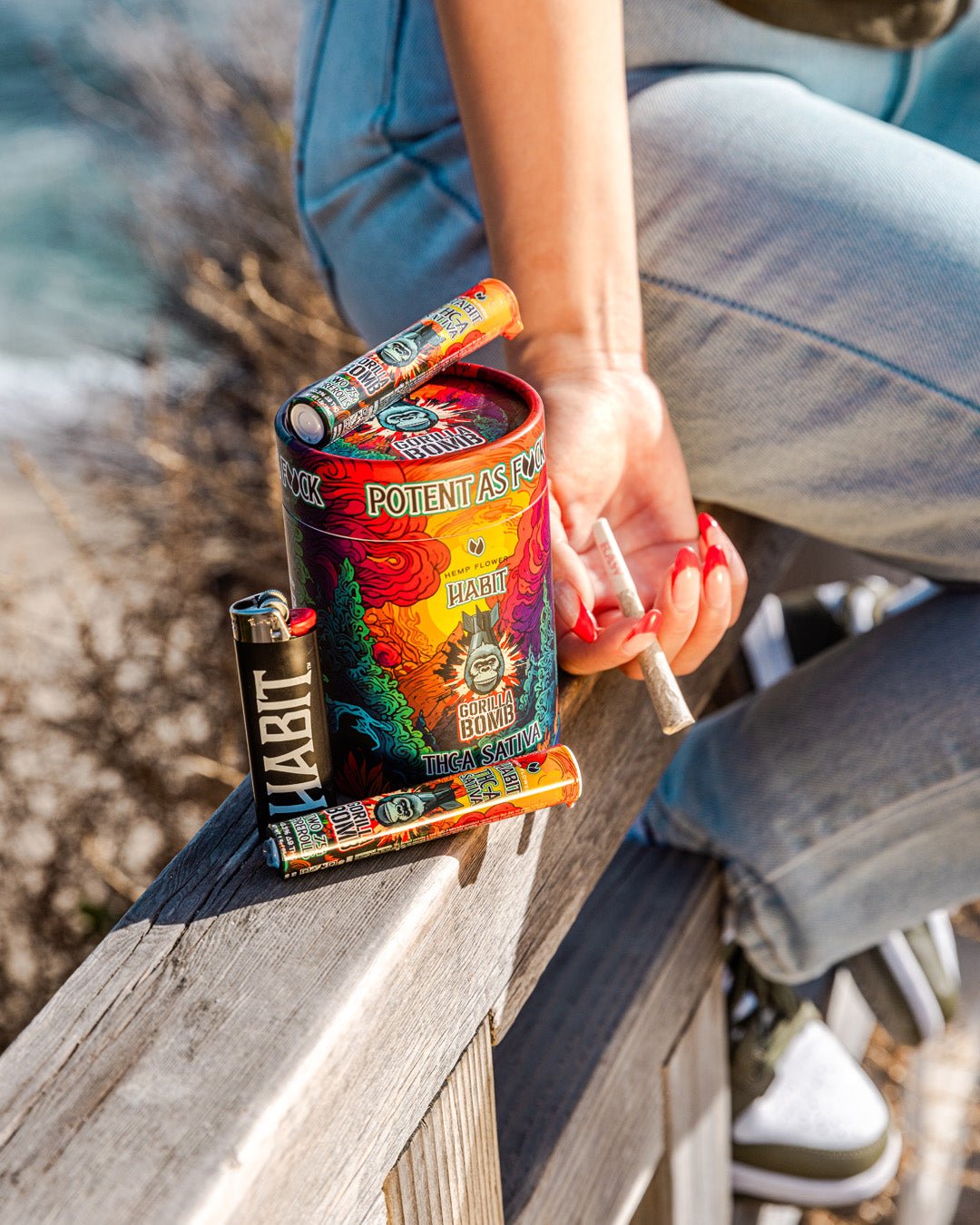 THCA.75g PRE - Rolls 2Pk Gorilla Bomb (Sativa) Case of 20 - Tree Spirit Wellness