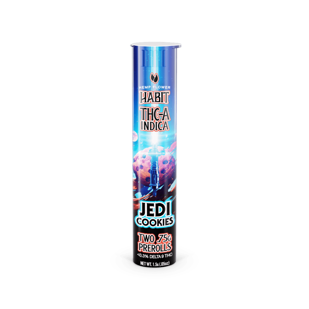 THCA.75g PRE - Rolls 2Pk Jedi Cookies (Indica) Case of 20 - Tree Spirit Wellness