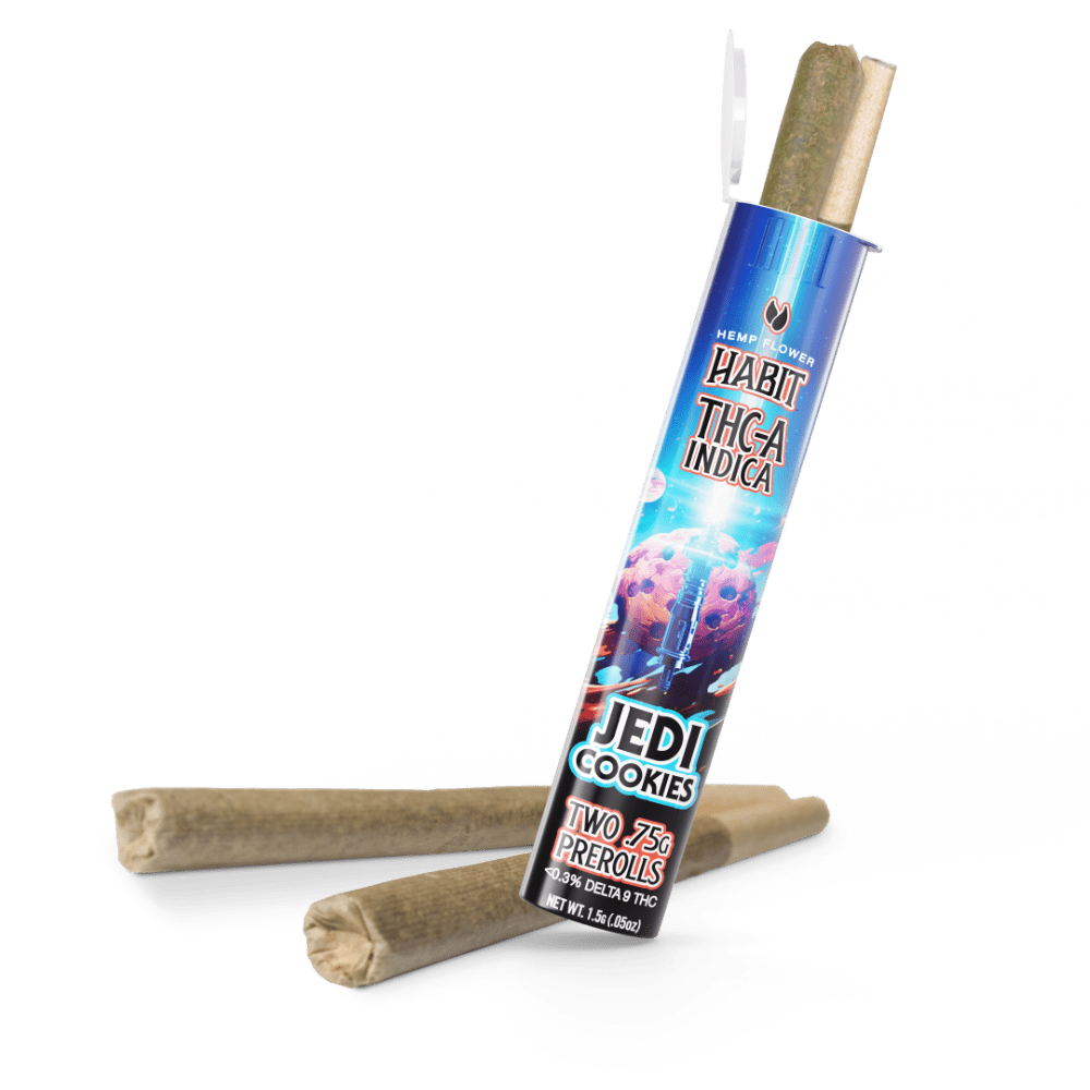 THCA.75g PRE - Rolls 2Pk Jedi Cookies (Indica) Case of 20 - Tree Spirit Wellness
