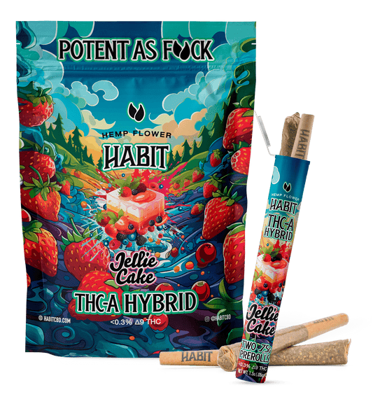 THCA.75g PRE - Rolls 2Pk Jellie cake (Hybrid) Case of 10 - Tree Spirit Wellness