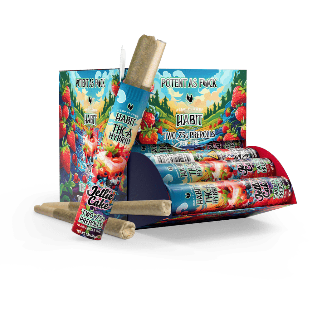 THCA.75g PRE - Rolls 2Pk Jellie cake (Hybrid) Case of 20 - Tree Spirit Wellness
