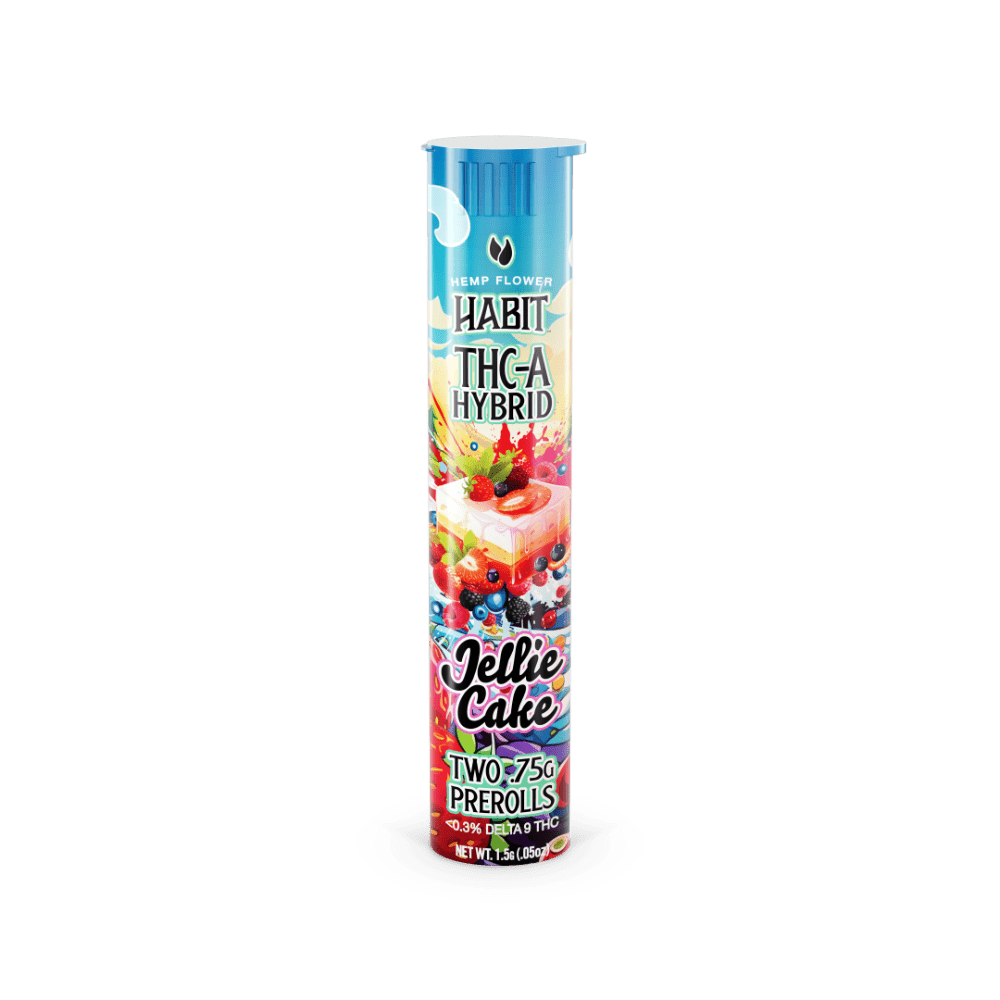 THCA.75g PRE - Rolls 2Pk Jellie cake (Hybrid) Case of 20 - Tree Spirit Wellness