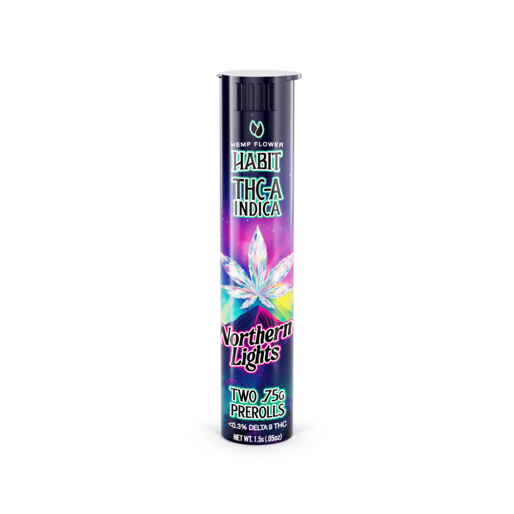 THCA.75g PRE - Rolls 2Pk Northern Lights (Indica) Case of 20 - Tree Spirit Wellness