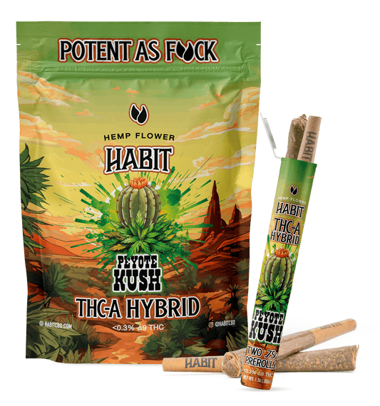THCA.75g PRE - Rolls 2Pk Peyote Kush (Hybrid) Case of 10 - Tree Spirit Wellness