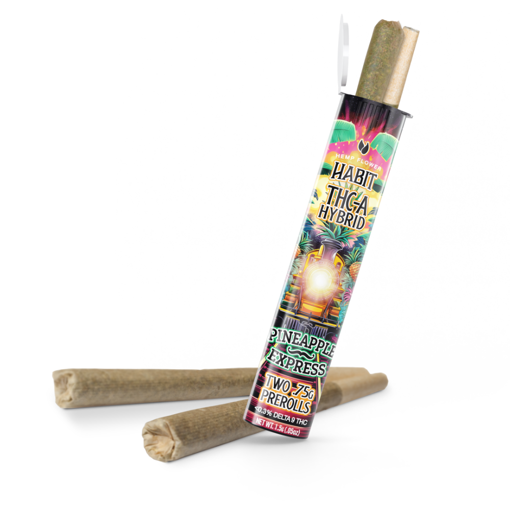 THCA.75g PRE - Rolls 2Pk Pineapple Express (Hybrid) Case of 20 - Tree Spirit Wellness