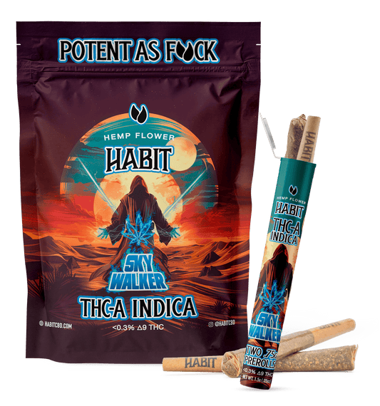 THCA.75g PRE - Rolls 2Pk Sky Walker (Indica) Case of 10 - Tree Spirit Wellness