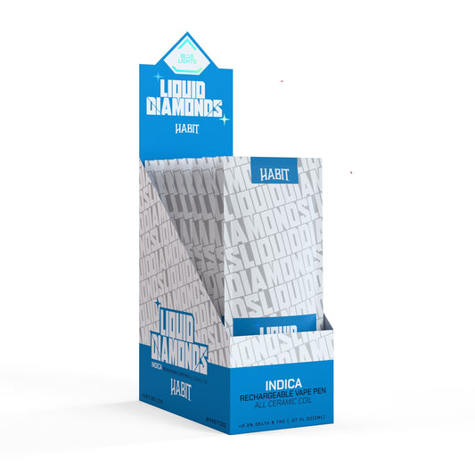 THCP Liquid Diamonds - Blue Lights 2000 mg Rechargeable Vape - 10 Pack - Tree Spirit Wellness