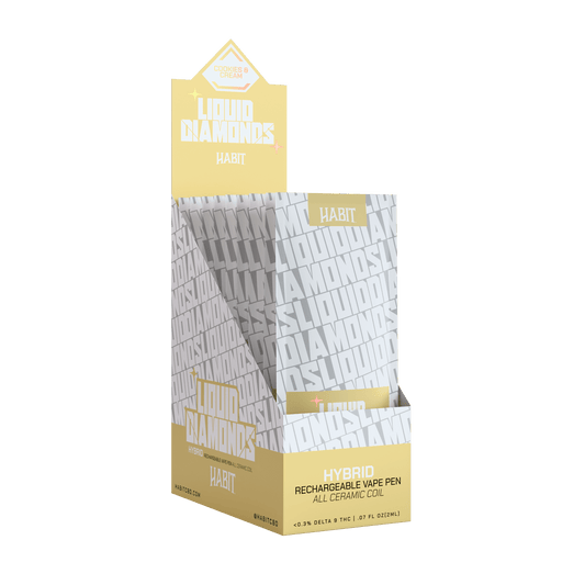 THCP Liquid Diamonds - Cookies & Cream 2g Rechargeable Vape (Hybrid) - 10 Pack - Tree Spirit Wellness