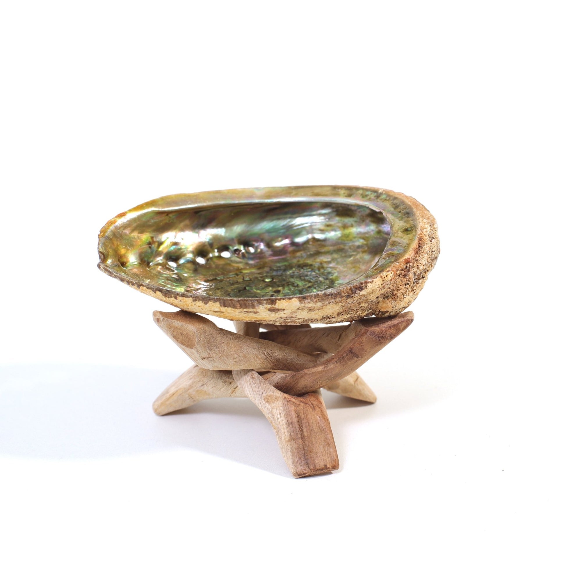 Tripod 4" Natural Rosewood (fits Abalone shells 3 - 5") - Tree Spirit Wellness